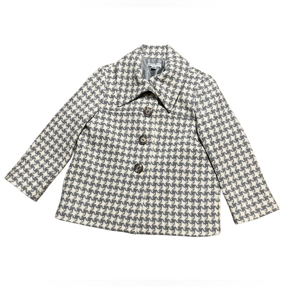 Pendleton Woman’s Houndstooth Virgin & Lambs Wool Coat Sz 14 - Picture 2 of 15